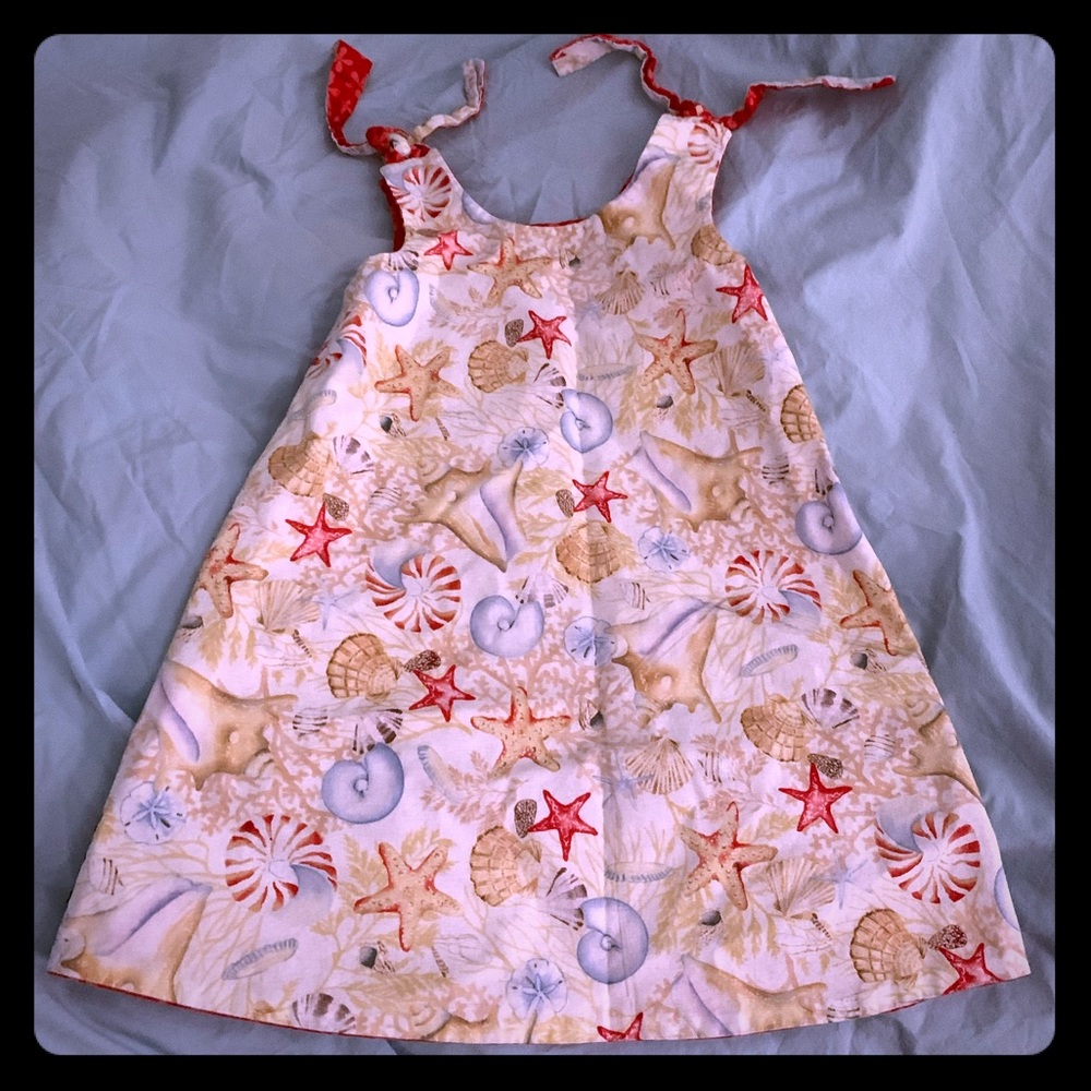 Girls reversible nautical beach/club dress